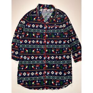 Hanna Andersson Gnome Sweet Gnome Flannel Nightshirt Women's Size Extra Large